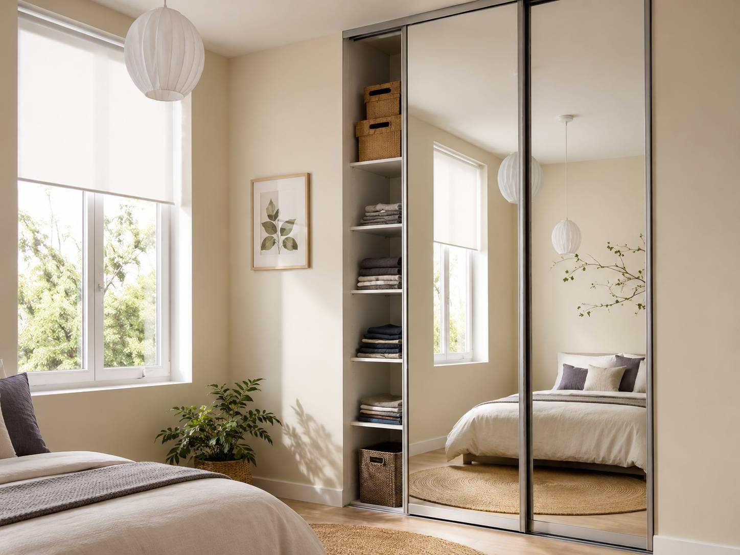 Porte coulissante miroir sur mesure - Glass Lab Paris